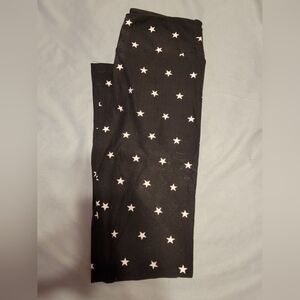 Lularoe Leggings OS Black with white stars